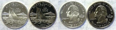 2001-S Rhode Island Statehood Quarter Silver & Clad Proofs 2 Coin Set - Image 1 of 3