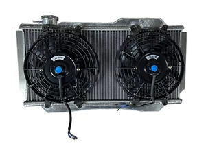 Alloy Radiator + Fan + Fan mountings For LOTUS ELAN +2 SERIES 3 & 4 1963-1974 - Picture 1 of 9