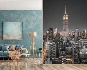 3D City Lights N386 Wallpaper Wall Mural Self-adhesive Assaf Frank Fay - Picture 1 of 11