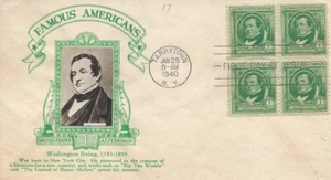 859 1c WASHINGTON IRVING - AUTORES AMERICANOS FAMOSOS - Crosby  - Imagen 1 de 1