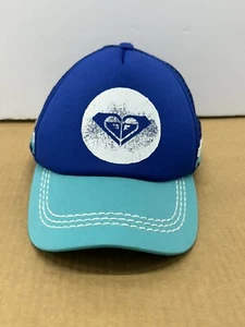 ROXY x Quicksilver Trucker Hat Snap Back Womens Skate Beach Blue Teal - Picture 1 of 9