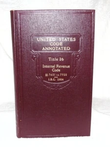 United States Code Annotated 1967 TITLE 26 INTERNAL REVENUE CODE 7401 TO 7500 - Picture 1 of 6