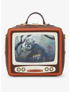 BOLSO BANDOLERA LOUNGEFLY UNIVERSAL MONSTERS RETRO TV LENTICULAR 3 IMÁGENES MONEDERO - Imagen 1 de 3