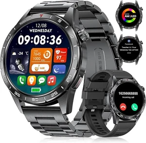 LIGE SML3-C Montre Connectée Homme avec Bracelet Métall iOS,1.43'' Amoled - Photo 1/8