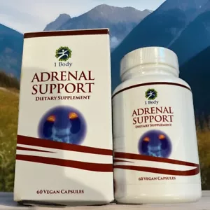 1 Body Adrenal Support -Adaptogen Complex Supplement with Ashwagandha Fast Free! - Picture 1 of 3