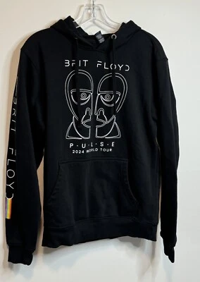 Chaqueta con Capucha Brit Floyd Adulto Pequeña Pulso Negra 2024 Gira Mundial Banda de Conciertos Foto 1 de 4
