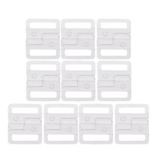 10 X BIKINI CLIPS HOOK & SNAP PLASTIC CLASPS STRAP BRA FASTENER SWIMWEAR . - Picture 1 of 7
