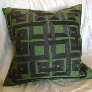 Quality Surya Throw Pillow Designer Beth Lacefield Linen Green Gray - Picture 1 of 10