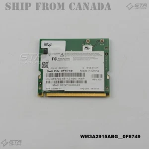 Intel Wireless PCI Wifi Card WM3A2915ABG Dell P/N 0F6749 - Imagen 1 de 3