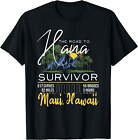Road To Hana Survivor Curvy Palm Maui Hawaii Lover T-Shirt Black