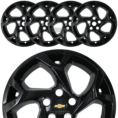 4 Tapacubos Tapacubos Tapacubos Completos Cubiertas Llantas Chevrolet Trax LS LT 17" Negro 2024-2025 Foto 1 de 4
