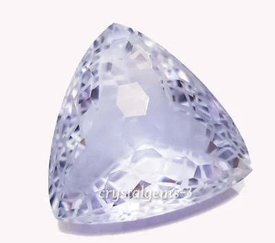 100 Ct Bi-Color Purple Amethyst Trillion Football Carving Cut Loose Gemsone - Image 1 of 4