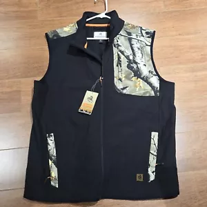 NWT Legendary Whitetails Men's Size XL Brush Buster Softshell Vest Black Hunting - Picture 1 of 17