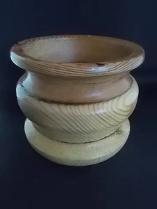 Mid Century Modern Handmade Turned English Wooden Bowl Wood Treen Woodenware 4 - Picture 1 of 3