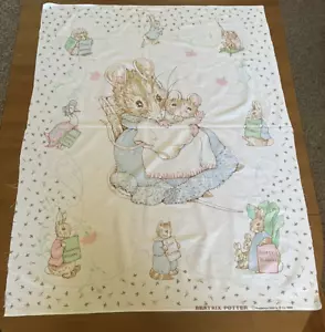 Panel vintage 1992 Beatrix Potter Fredrick Warne tela de algodón Peter Rabbit - Imagen 1 de 9