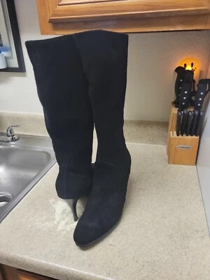 Botas hasta la rodilla de gamuza negras! ¡Nuevas! Foto 1 de 4