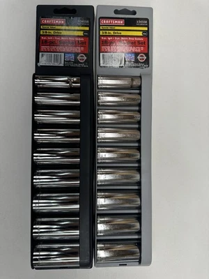 Craftsman USA 18 Pc Deep Socket Set, 3/8 Inch Drive Metric & SAE 12 Pt 34558 - Image 1 of 4