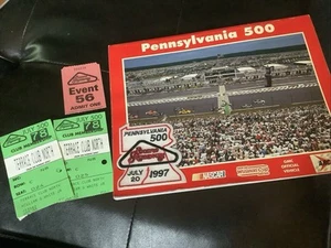 Pennsylvania 500 Pocono Raceway July 20, 1997 Program;Patch;Ticket Stubs - Picture 1 of 12