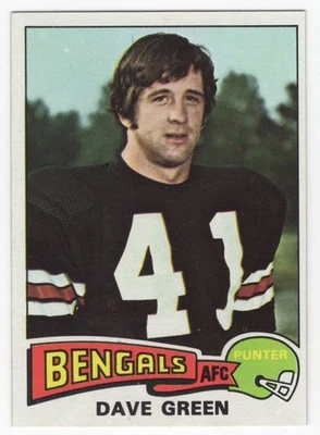 1975 Topps Dave Green Rookie Cincinnati Bengals #394 - Image 1 of 2