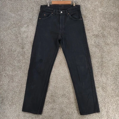 Vintage Levi's 501 Jeans Mens 29x29 Black Denim Button Fly USA 70s - Image 1 of 4