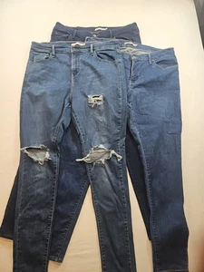 Levis Premium 720 High Rise Super Skinny Jeans Women's 16W Stretch Denim 3 PAIR - Picture 1 of 24