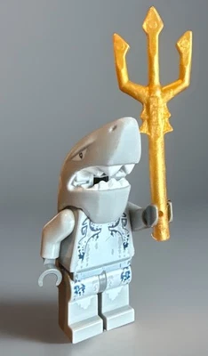 LEGO Shark Man Minifigure w/Golden Trident City - Image 1 of 4