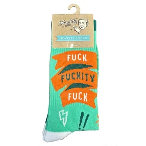 Frankly Funny Novelty Socks One Size Fits Most - Fck Fckity Fck, EJF E10695 - Picture 1 of 2