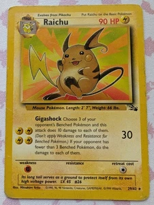 Pokemon TCG Raichu 29/62 Fossil Non-Holo HP - Bild 1 von 2