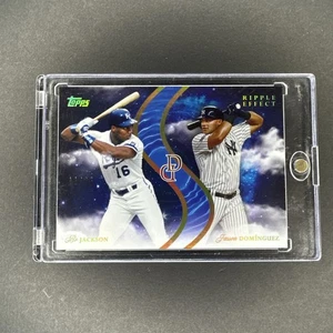 Bo Jackson / Jasson Dominguez 2024 Dynamic Duals Ripple Effect Sapphire #11/25 - Picture 1 of 3