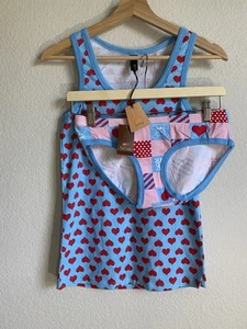 Paul Frank Tank & Underwear Set Hearts Intimates Size Medium Women’s NWT - Picture 1 of 13