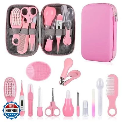 Kit de aseo para bebés, juego de cuidado de seguridad infantil con cepillo de pelo peine cortaúñas N Foto 1 de 4