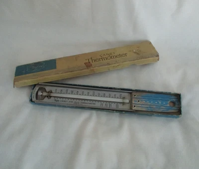 Termômetro vintage Taylor aço inoxidável doces e geléia com caixa original EUA - Imagem 1 de 3