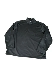 PGA Tour Mens 1/4 Zip Pullover Shirt Size Large Black Long Sleeve Golf Classic - Picture 1 of 13