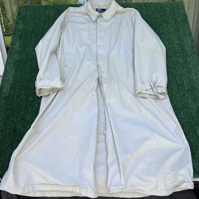 Винтажный Polo Ralph Lauren Тренч Sport пальто мужской XL свет хаки хлопок холст 90-х - Изображение 1 из 4