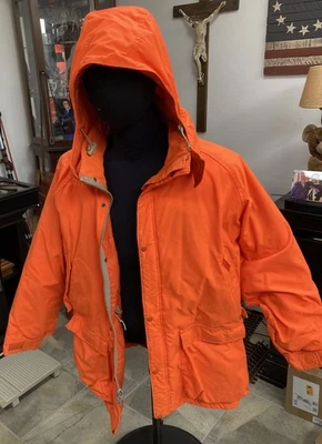 Abrigo Chaqueta de Caza Woolrich Para Hombre Grande Acolchado Aislado Naranja Brillante Foto 1 de 4