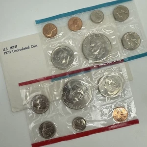 1973 US Mint 13 Coin Uncirculated Set Complete Philadelphia & Denver OGP - Picture 1 of 10