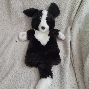 Puppet Company Border Collie Dog Long Sleeved 14" Hand Puppet Soft Toy Lined - Picture 1 of 9