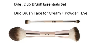 DIBS Fresh Blends Brush Set | Duo Face Brush + Duo Eye Brush (2pc) - Image 1 of 4