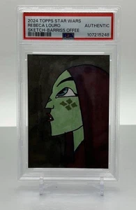 2024 Topps Star Wars Galaxy Barriss Offee Sketch By Rebeca Louro PSA Authentic - Picture 1 of 2