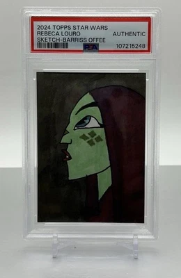 2024 Topps Star Wars Galaxy Barriss Offee Sketch By Rebeca Louro PSA Authentic - Image 1 of 2