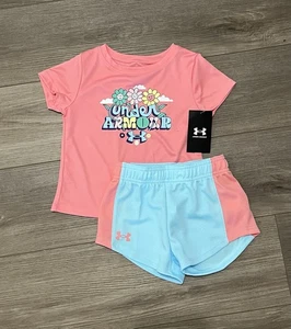 Under Armour Girls New Shirt & Shorts Set, Size 6 & 6x - Picture 1 of 1