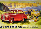 Austin A30 1951 zweitürige Limousine Vintage Werbung Bild Druck Poster A1 A3+
