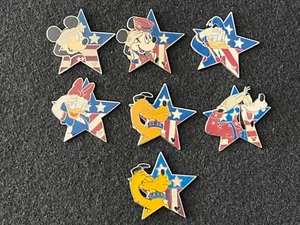 2008 Disney Hidden Mickey Serie "Patriotic Star Salute" komplett 7 Pin Set - Bild 1 von 2