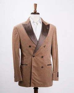 Brunello Cucinelli $ 4.995 neu mit Etikett kamelbraun Cord schmale geschnittene Hose Smoking 40 - Bild 1 von 10