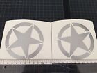 US Army star sticker set of 3 80mm, for motorcycle scooter helmet tank car etc.