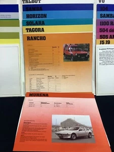 Seltene Pressemappe 1983 Sortiment Peugeot 104 505 504 604 Talbot Matra!! - Bild 1 von 5
