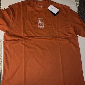 NWT Air Jordan Women's Flight OVERSIZED FIT Orange T-Shirt Sz XS-XL - Picture 1 of 6