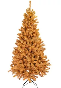 Tree Buddees Black and Orange Halloween / Fall Colored Christmas Tree 6ft Tall - Picture 1 of 5
