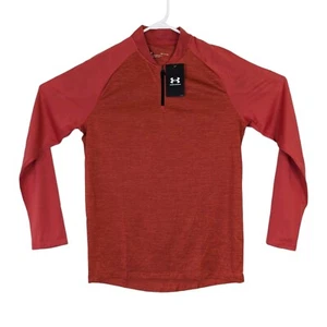 Under Armour Mens Small Red UA Tech 2.0 Novelty 1/4 Zip Pullover 1370854 New - Picture 1 of 7