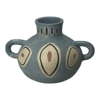 Jarrón Zya moderno colorido para cualquier lugar decoración de acento de varios colores con asas  Foto 1 de 4